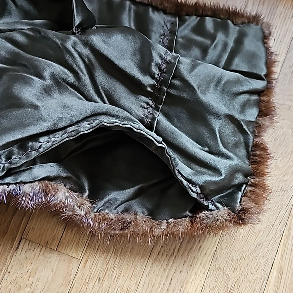 Vintage real mink shawl wrap L/XL